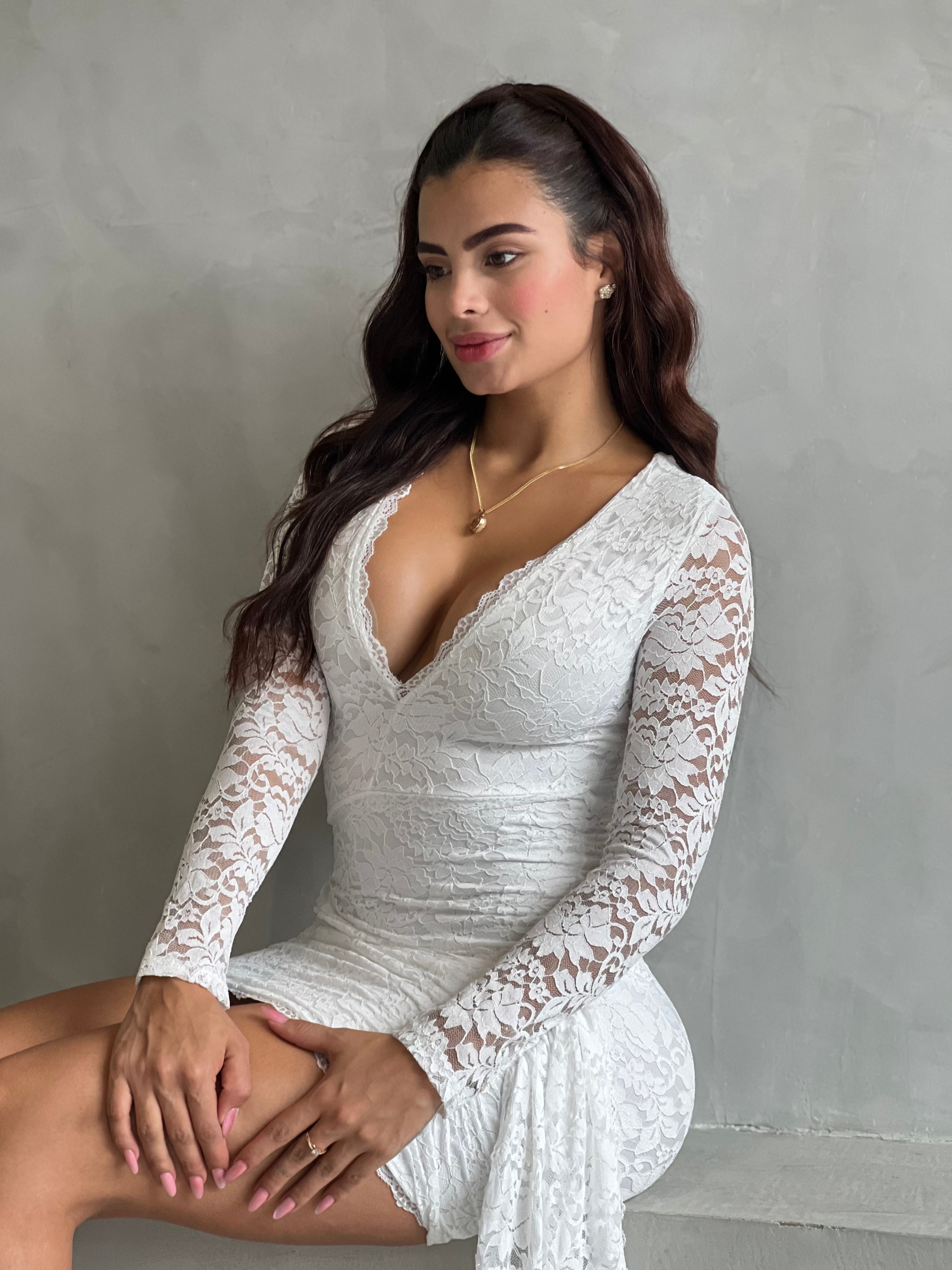 VESTIDO ENCAJE CELESTIAL