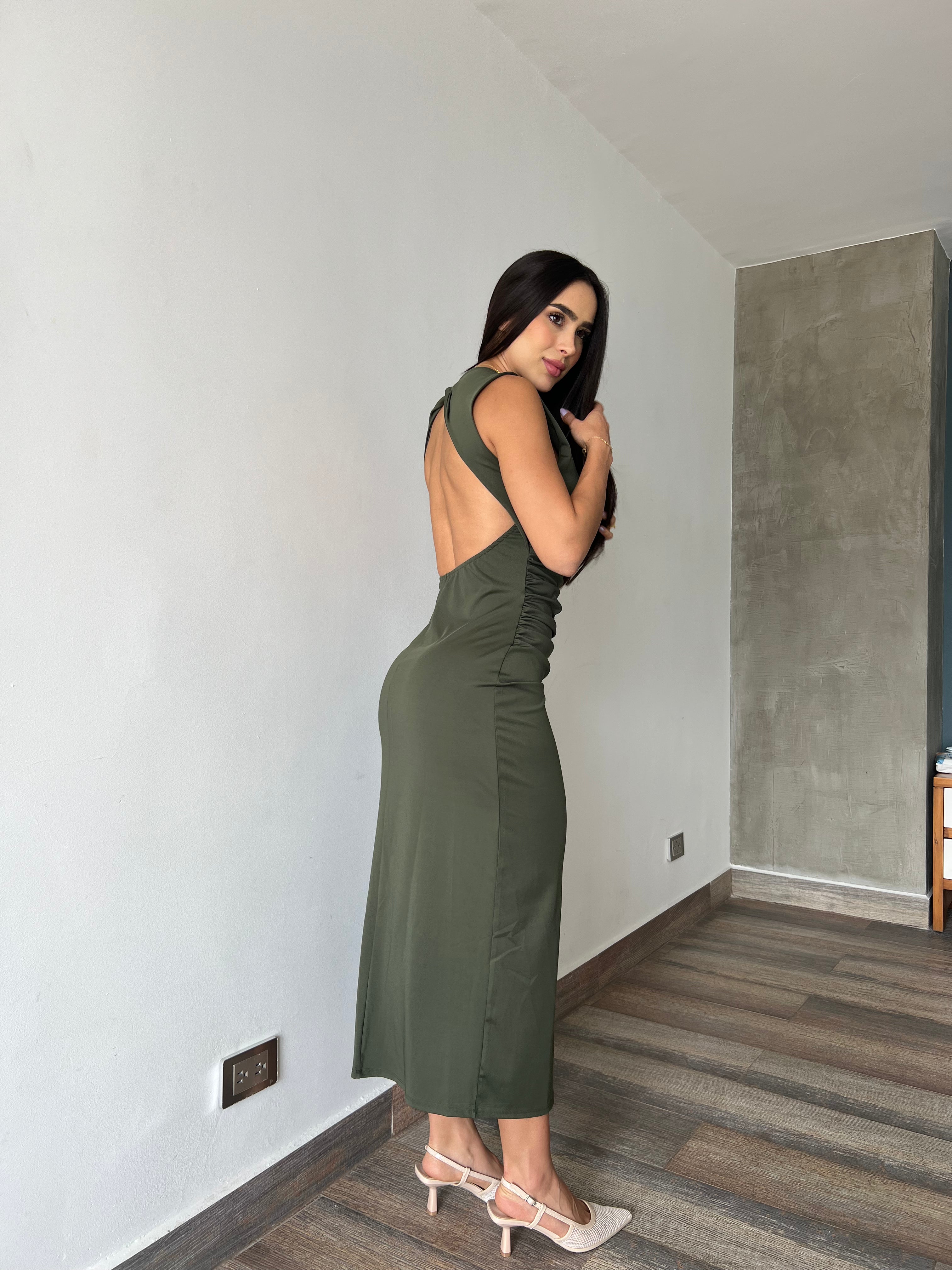 VESTIDO VERDE MILITAR