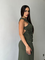 VESTIDO VERDE MILITAR
