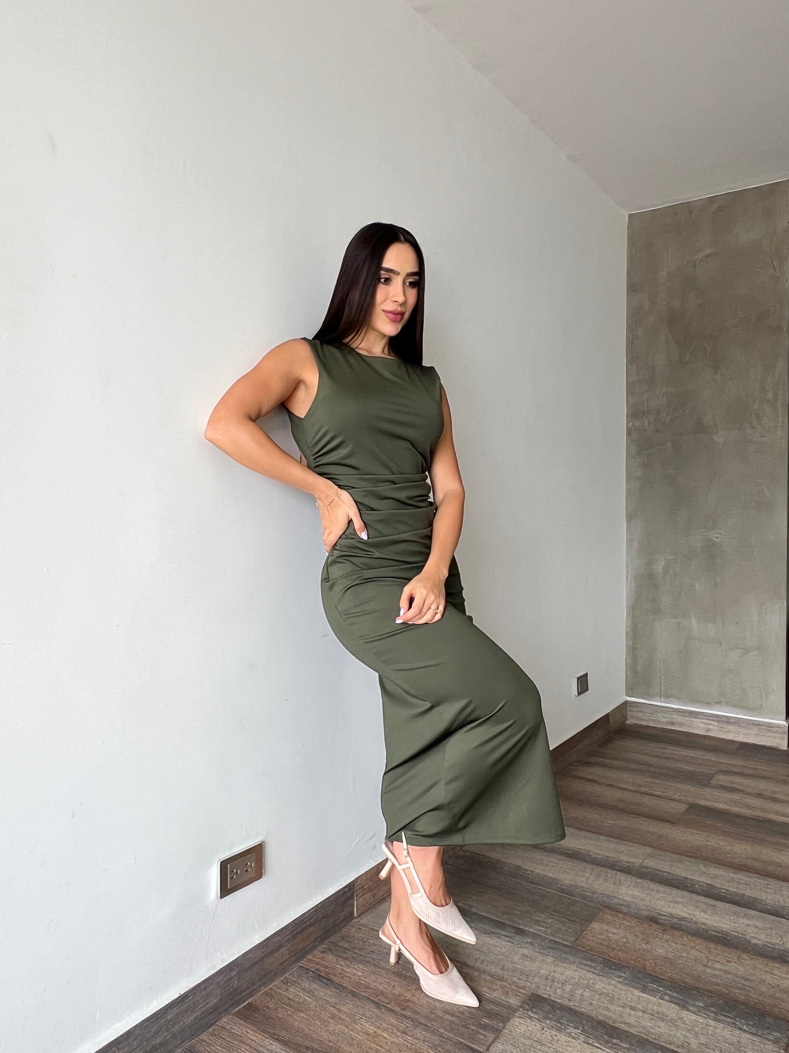 VESTIDO VERDE MILITAR