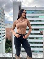 BODY CAFÉ MANGA LARGA