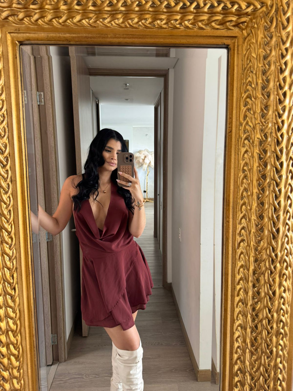 VESTIDO DESEO BORDO