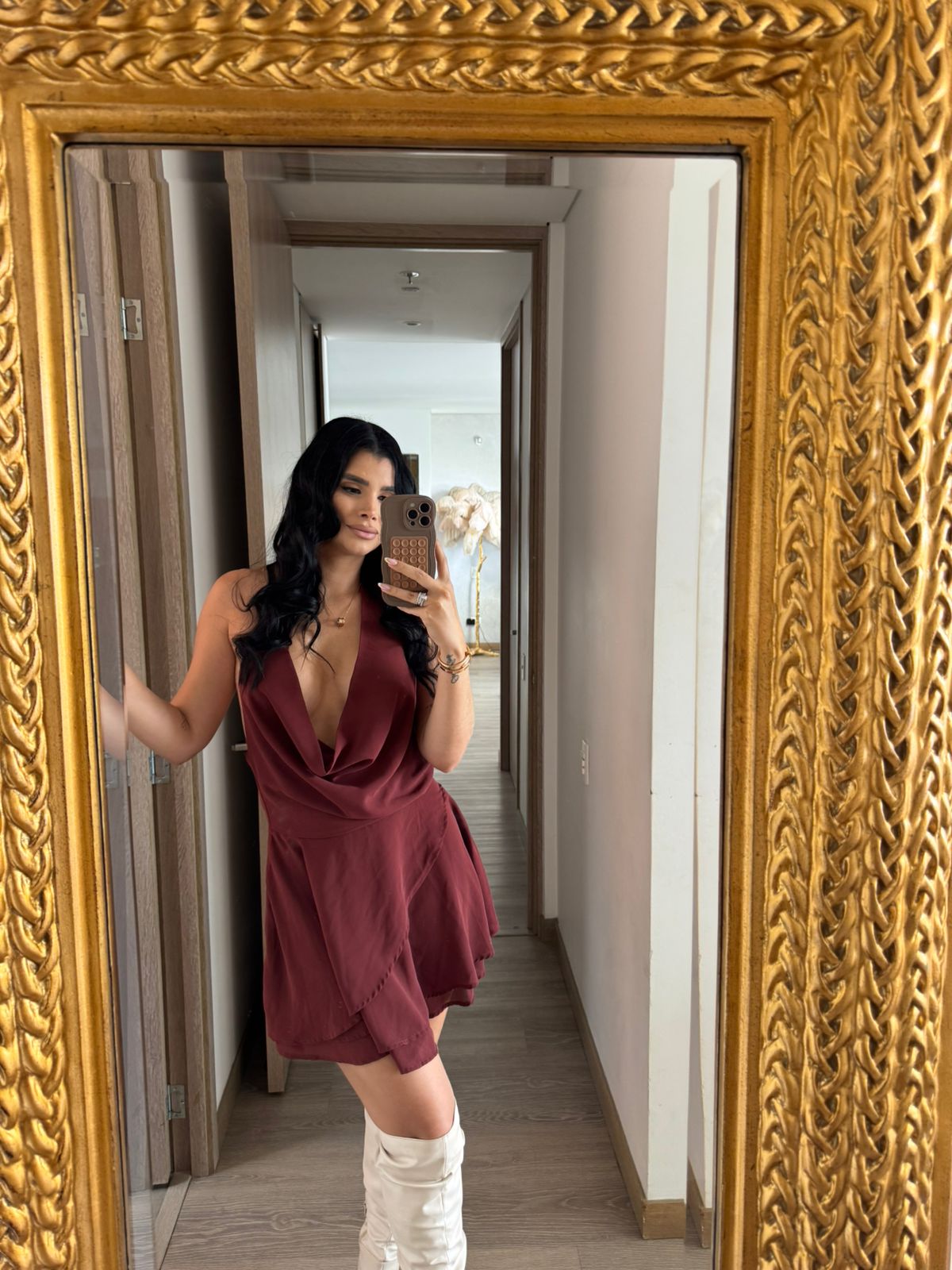 VESTIDO DESEO BORDO